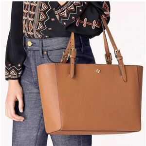 Tory Burch York Buckle Leather Tote Bag